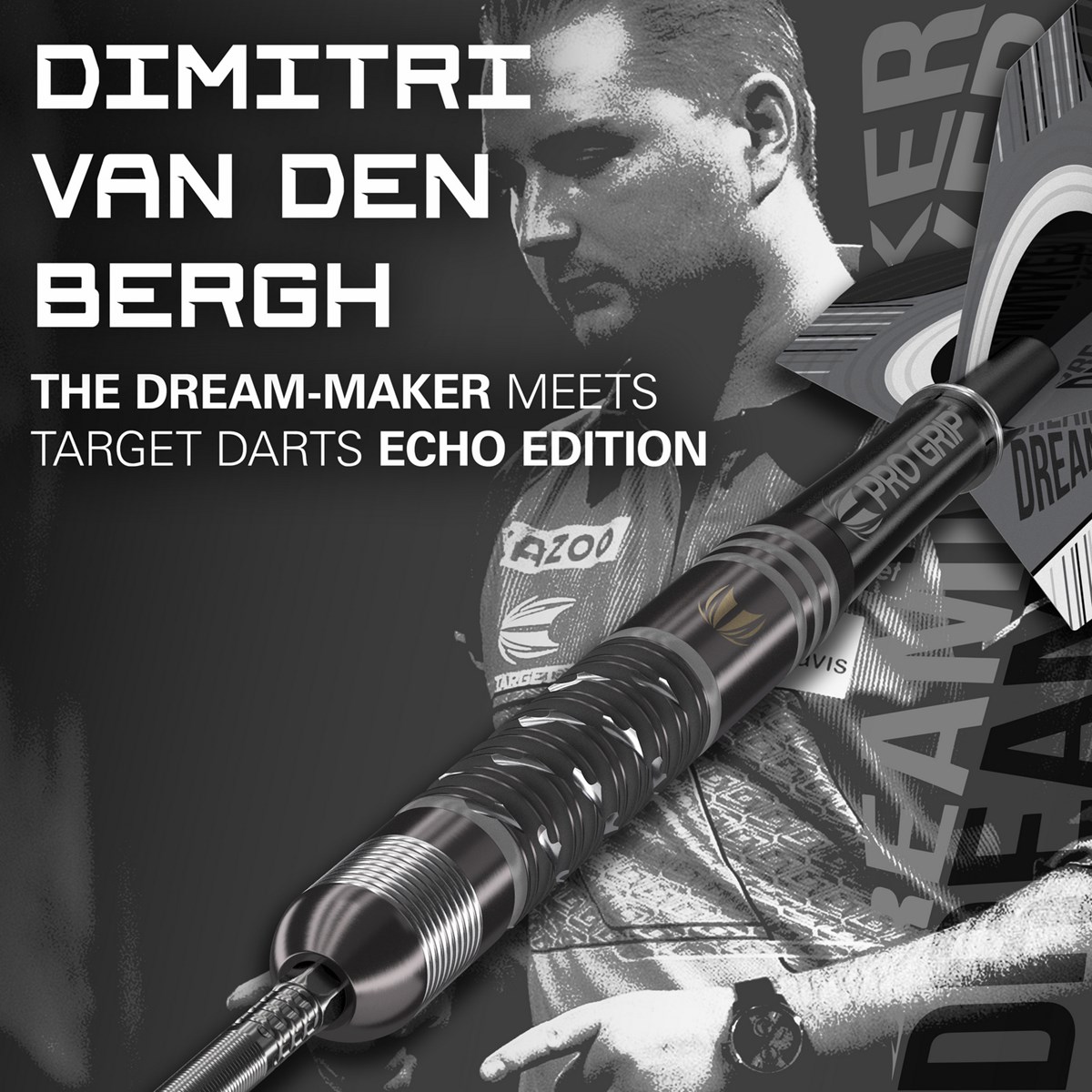 Target Darts Dimitri Van Den Bergh X Echo 90% Tungsten SP Steel Tip Dart 24 grams