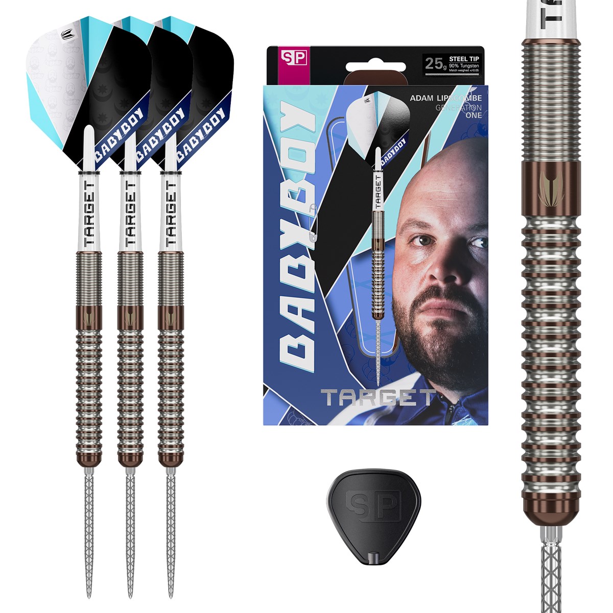 Target Darts Adam Lipscombe 90% Tungsten SP Steel Tip Darts 25 grams