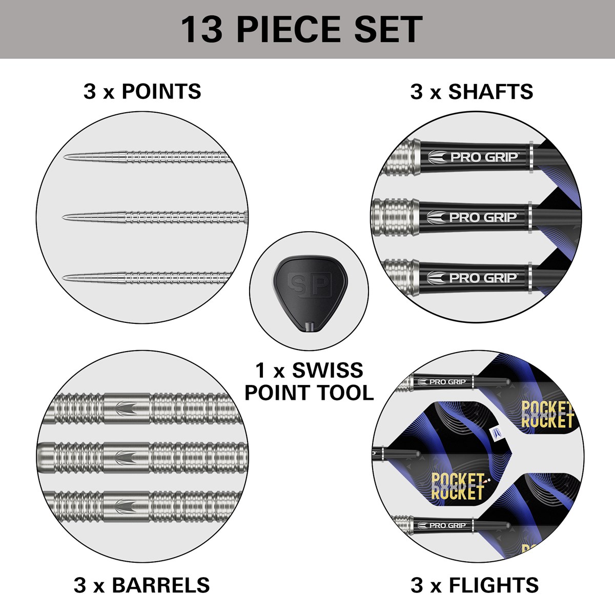 Target Darts Justin Hood 90% Tungsten SP Steel Tip Darts 23 grams