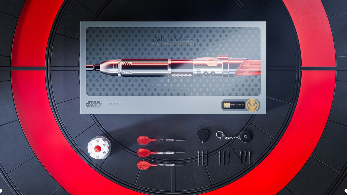Target Darts Star Wars Darth Vader Light Saber Edition 95% Tungsten SP Steel Tip Darts 24 grams