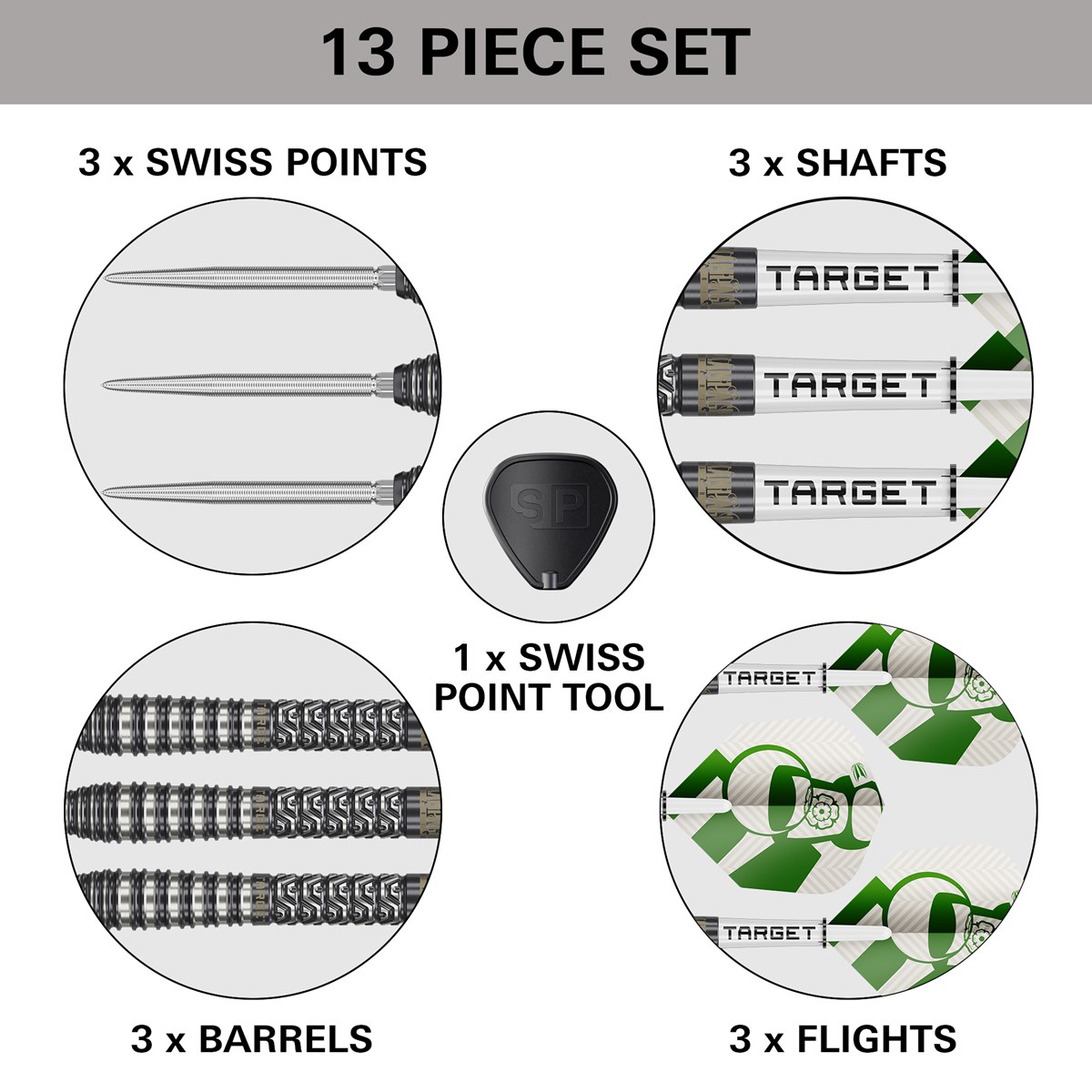 Target Darts Charlie Manby 95% Tungsten SP Steel Tip Darts 22 grams