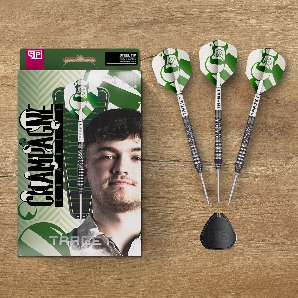 Target Darts Charlie Manby 95% Tungsten SP Steel Tip Darts 22 grams