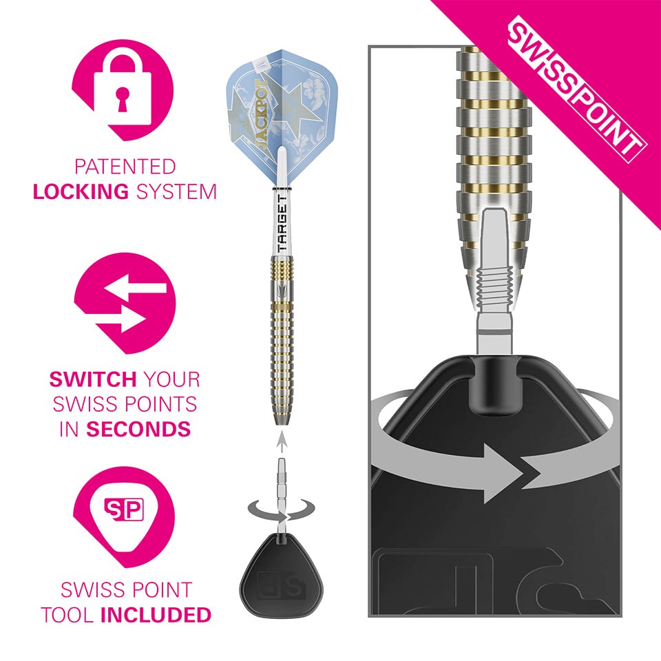 Target Darts Adrian Lewis Showdown 95% Tungsten SP Steel Tip Darts 25 grams