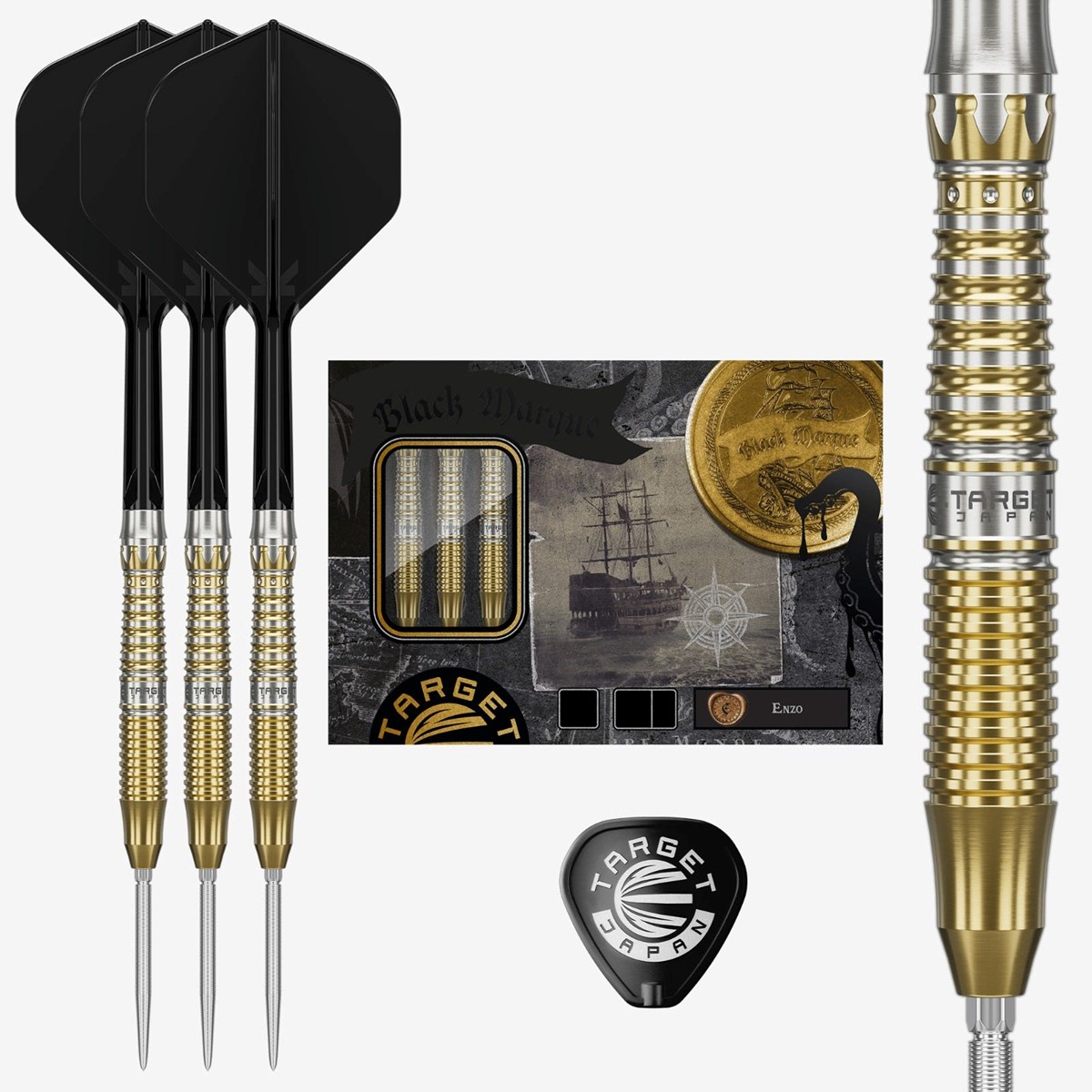 Target Black Marque Enzo SP Steel Tip Darts 24 grams
