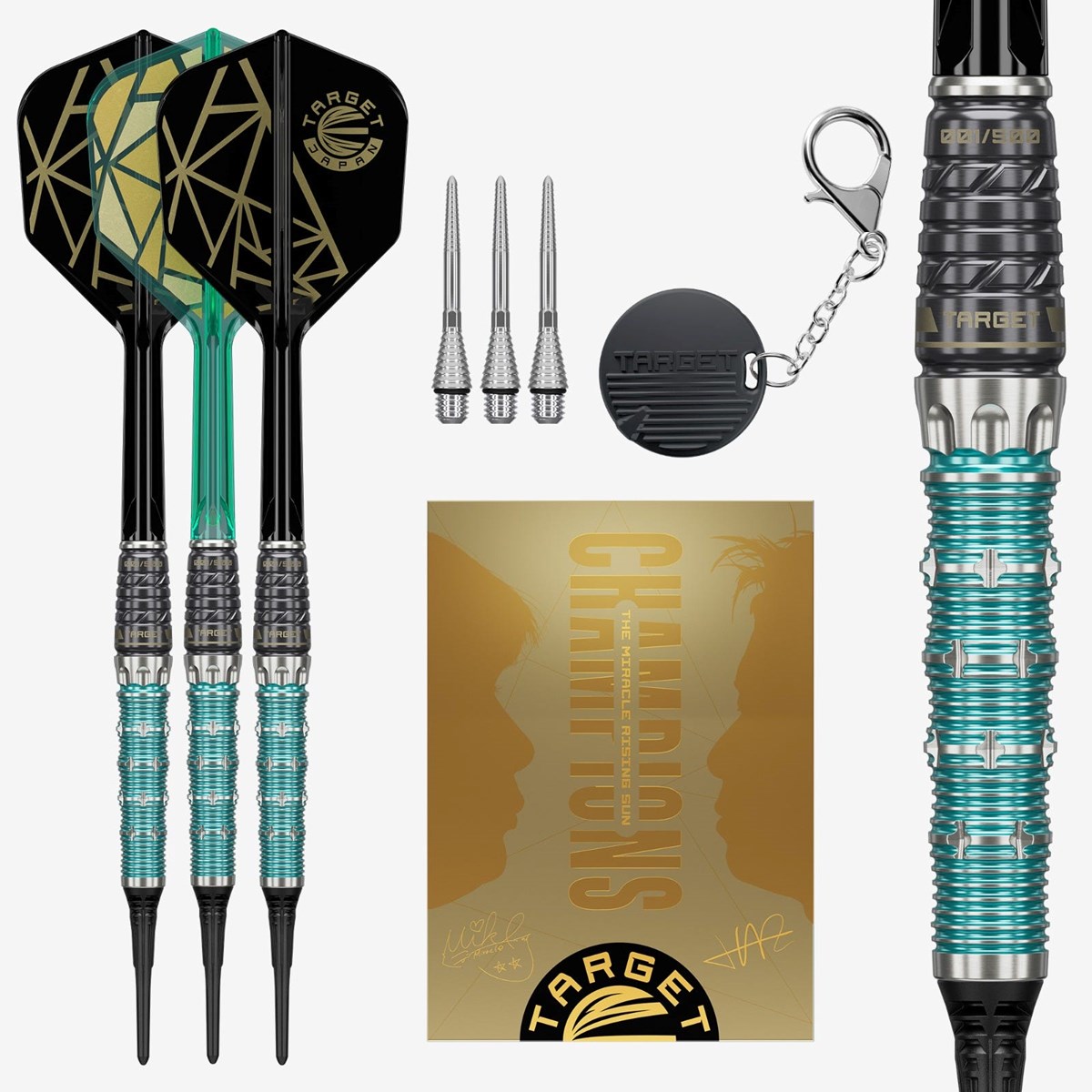Target The Miracle Rising Sun Limited Edition Champions Set 95% Soft Tip Darts 21.5 grams