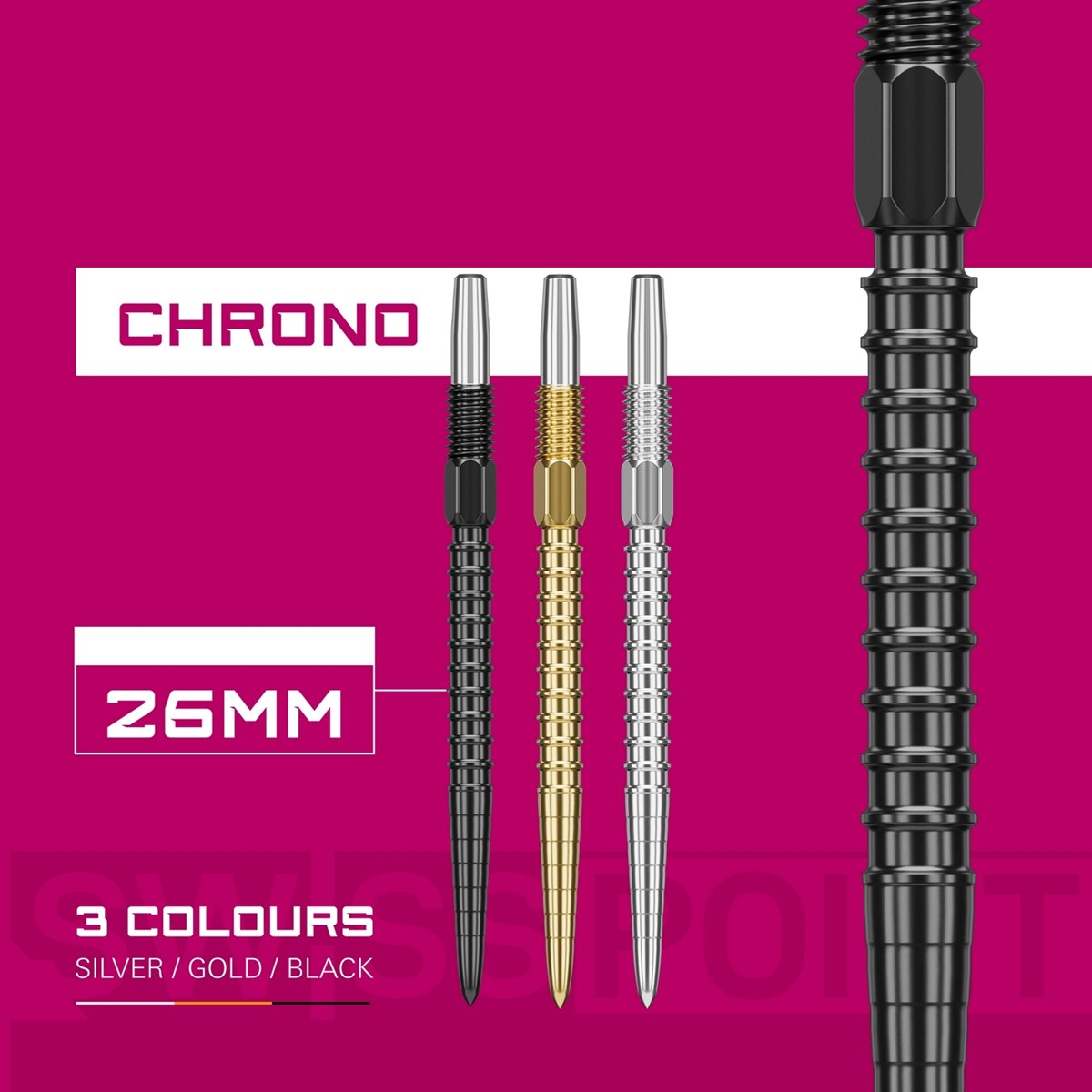 Target Darts Chrono Swiss Point - Silver 26mm
