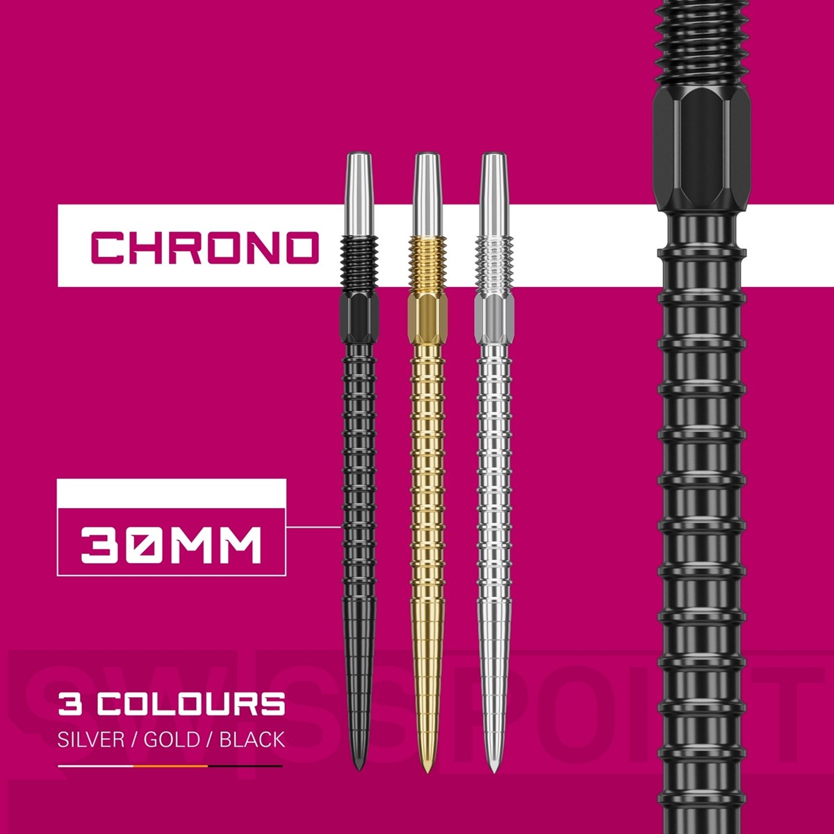 Target Darts Chrono Swiss Point - Silver 30mm