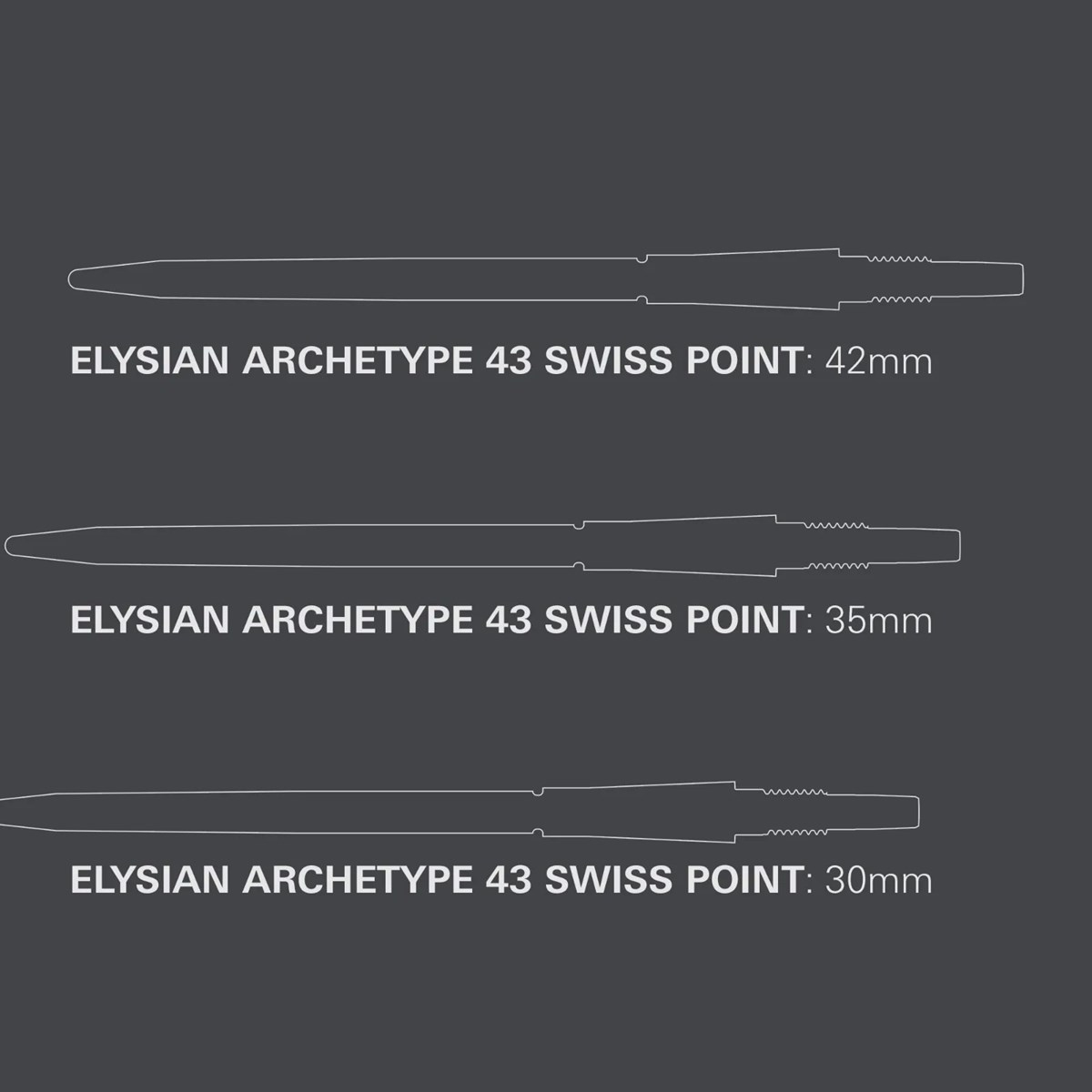 Target Darts Elysian Archetype 43 Swiss Point - Gold (42mm)