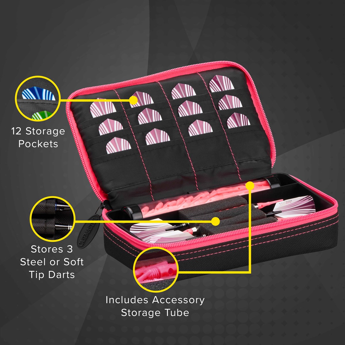 GLD Casemaster Plazma Dart Case - Pink