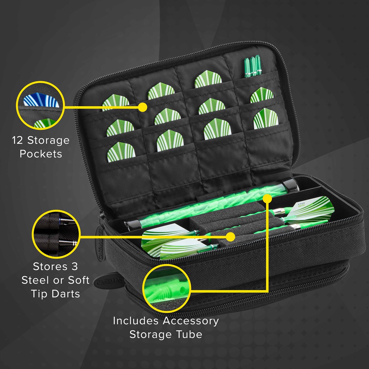 GLD Casemaster Plazma Plus Dart Case - Black