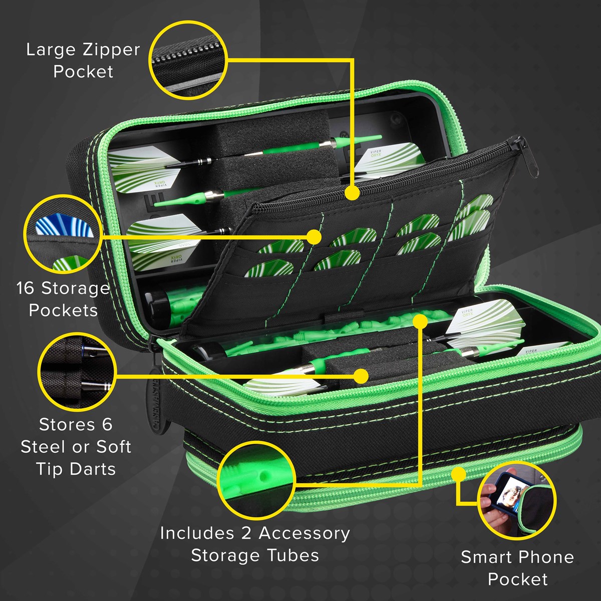 GLD Casemaster Plazma Pro Dart Case - Green