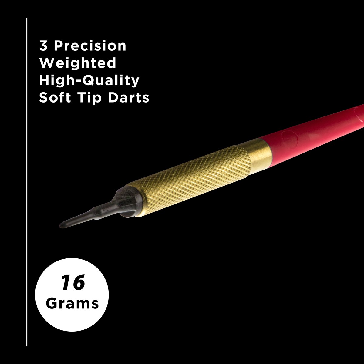 GLD Commercial Brass Soft Tip Darts Red 13 grams (45 darts per bag)