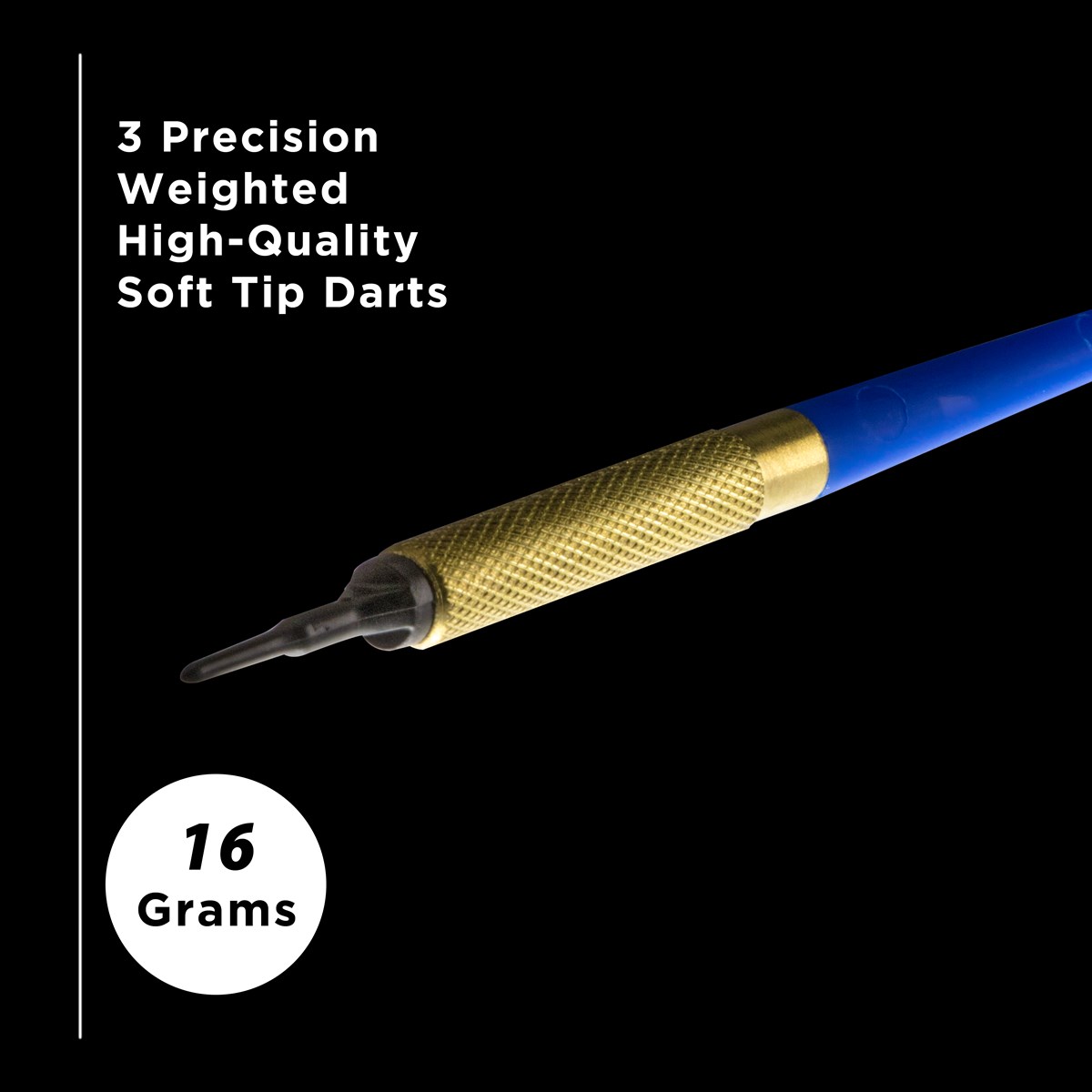 GLD Commercial Brass Soft Tip Darts Blue 13 grams (45 darts per bag)