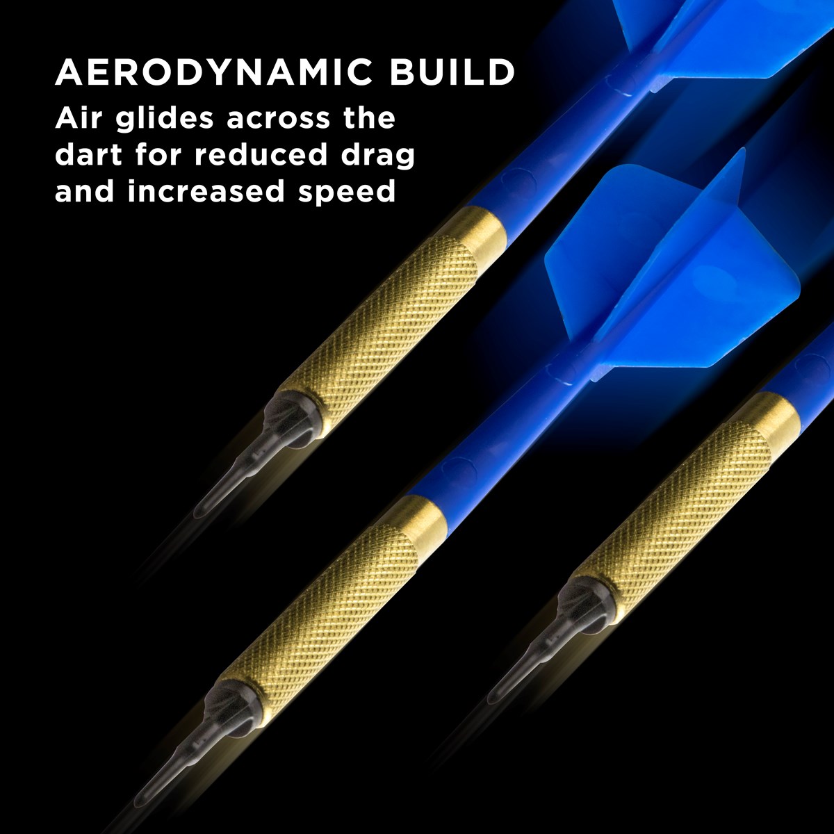 GLD Commercial Brass Soft Tip Darts Blue 13 grams (45 darts per bag)