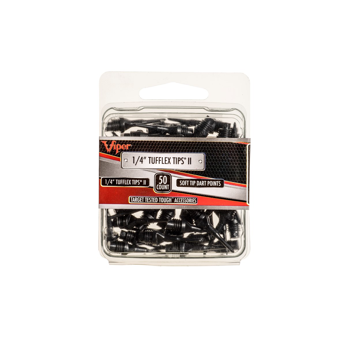 GLD Black Tufflex II Tips 1/4" - 50 ct.