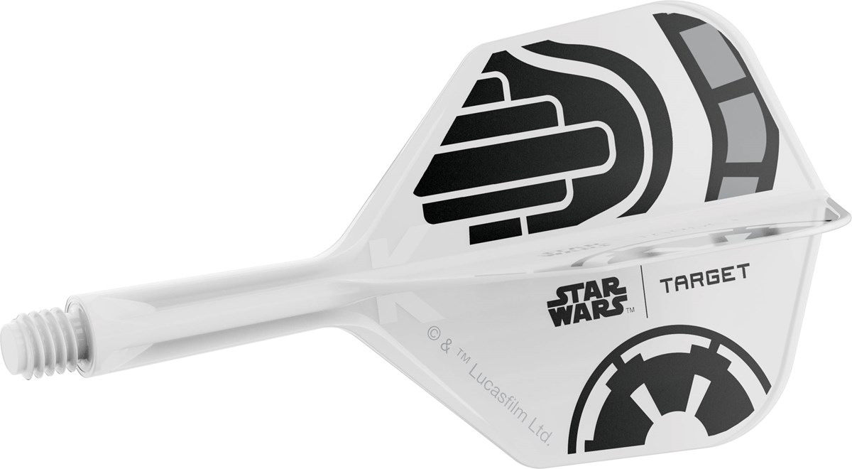Target Darts Star Wars Storm Trooper K-Flex Flight System - No 6 Shape / Short Shaft (19mm)